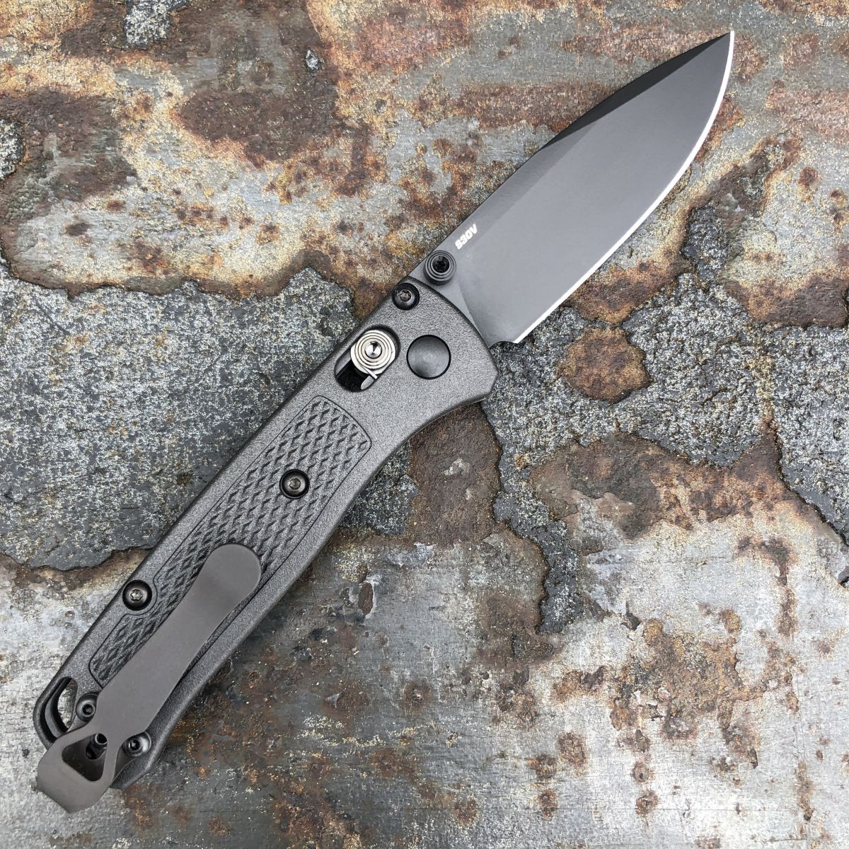 MINI Benchmade good Bugout - Geometric Trio - Deep Laser Engraved Titanium Scales - EDC Gear *Scales Only*